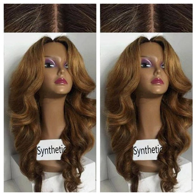 Synthetic Two tone ombre wig