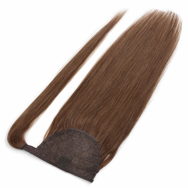 Ponytail Human Hair Machine Remy Straight