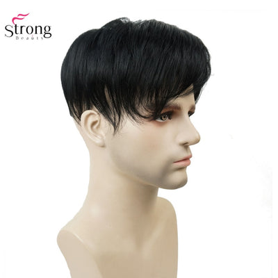 Toupee Men Wig Short Straight Hair