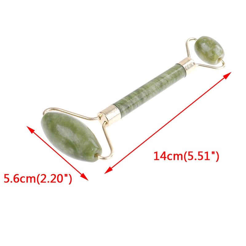 Portable Facial Massage Roller Natural Jade