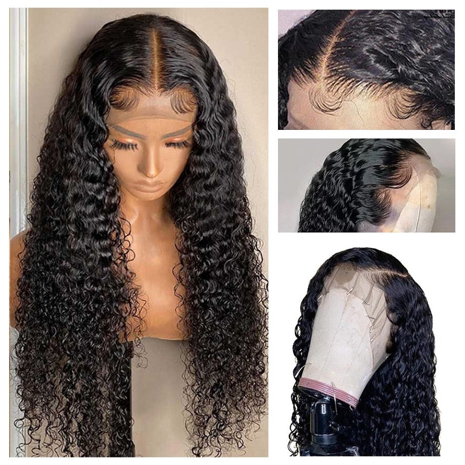 Water Wave Lace Front Wigs  Pre Plucked With Baby