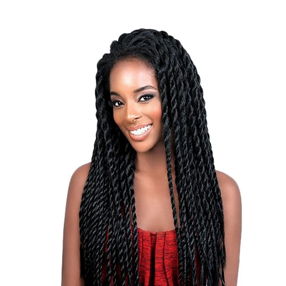 Lace Front Afro Twist Braided Wigs