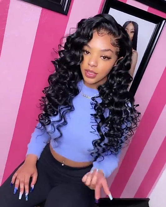 Water Wave Lace Front Wigs  Pre Plucked With Baby