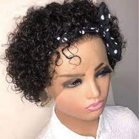 Thumbnail for Pixie Cut Wig Curly Human Hair Wig  4*4 Lace Closure Human Hair Wig