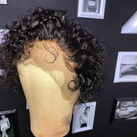 Thumbnail for Pixie Cut Wig Curly Human Hair Wig  4*4 Lace Closure Human Hair Wig