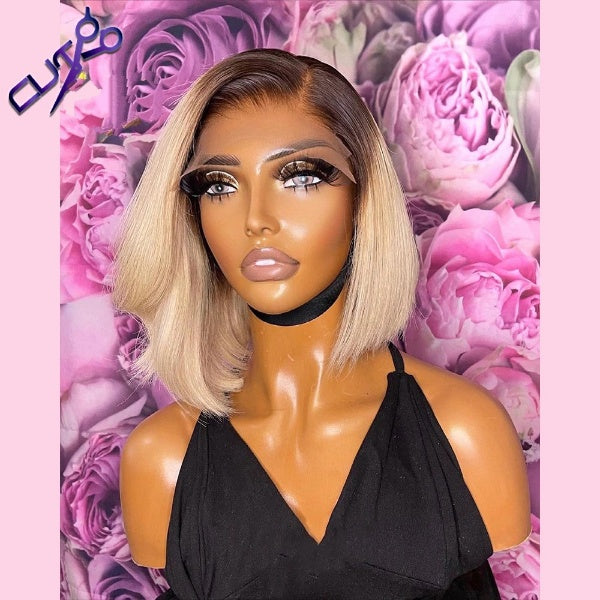 1b/613 Color Ombre Short Bob Straight Wig