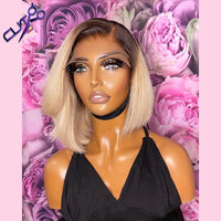 Thumbnail for 1b/613 Color Ombre Short Bob Straight Wig