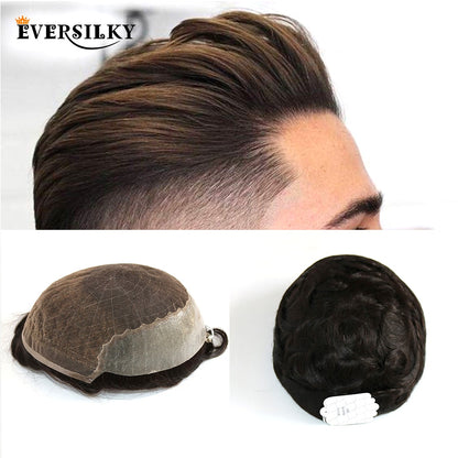 Thin PU Replacement System for Men Toupees