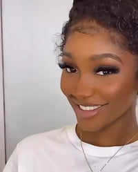 Thumbnail for Pixie Cut Wig Curly Human Hair Wig  4*4 Lace Closure Human Hair Wig