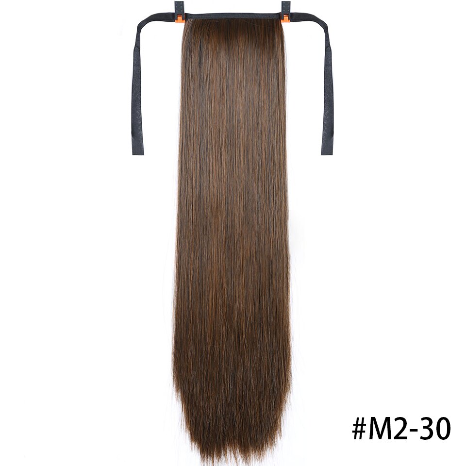 Heat-Resistant Straight Hair With Ponytail