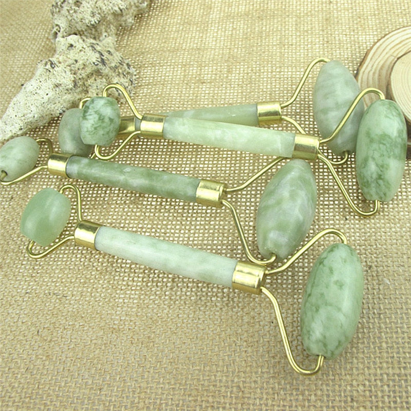 Portable Facial Massage Roller Natural Jade
