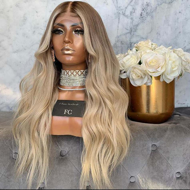 Highlight Blonde Bob Transparent Silk Top Lace Front