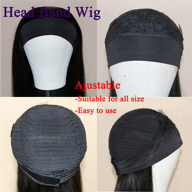 Yaki Straight Lace Front Wigs Natural Color Synthetic