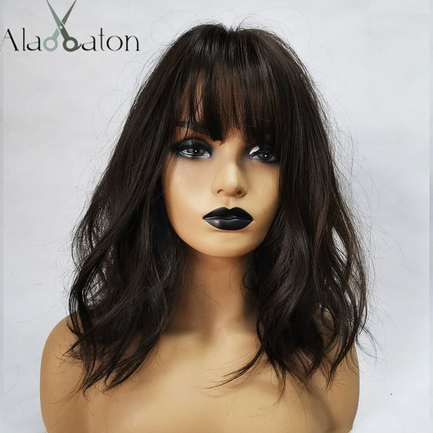 Layered Ombre Wigs With Bangs