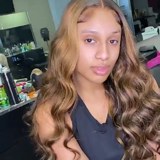 Brazilian 4/27 Preplucked T Part Colored Human Hair Wig