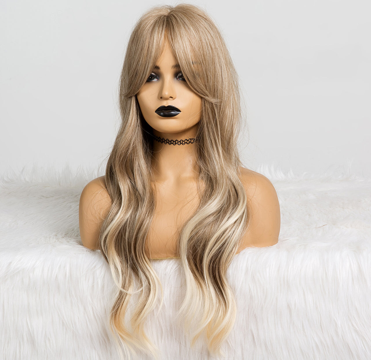 Ombre Light Ash Brown Blonde Wavy