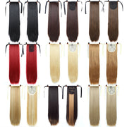 Heat-Resistant Straight Hair With Ponytail