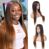 Thumbnail for #4/30 Highlight Colored Human Hair Wigs Pre Plucked Ombre