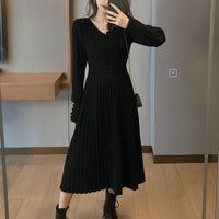 Thumbnail for Vintage Elegant Office Sweater Dress Female