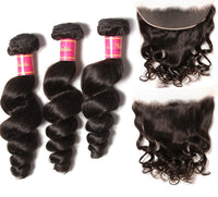 Thumbnail for Loose Wave Bundles With Frontal Brazilian Hair