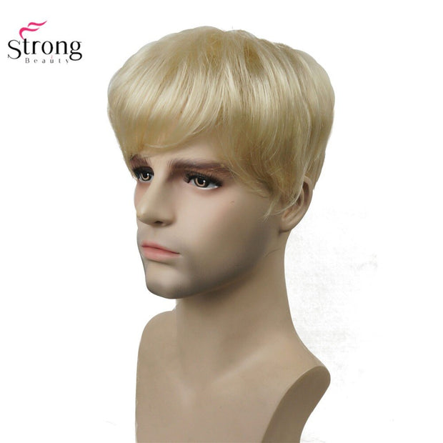 Toupee Men Wig Short Straight Hair