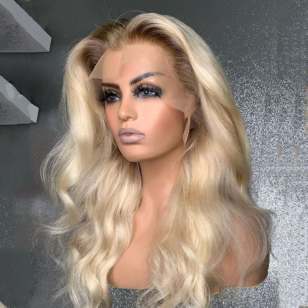 Transparent Lace Ombre Blonde 13X4 Lace Front Wig