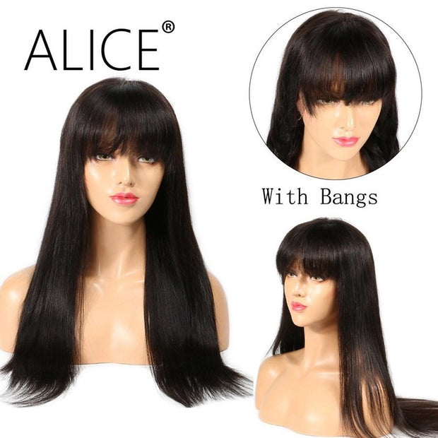 Silky Straight 360 Lace Frontal Wig Brazilian