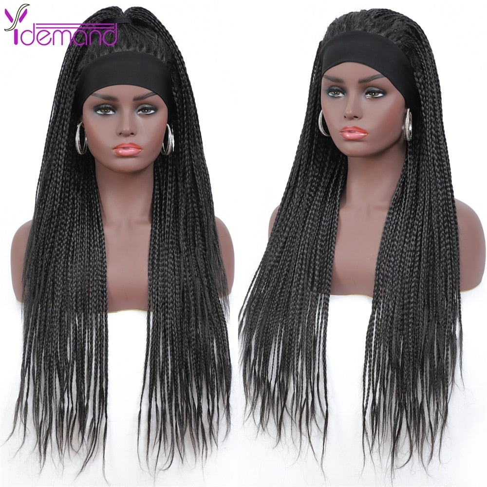 Headband Box Braids Wig