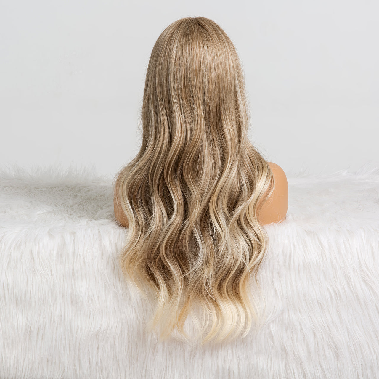 Ombre Light Ash Brown Blonde Wavy