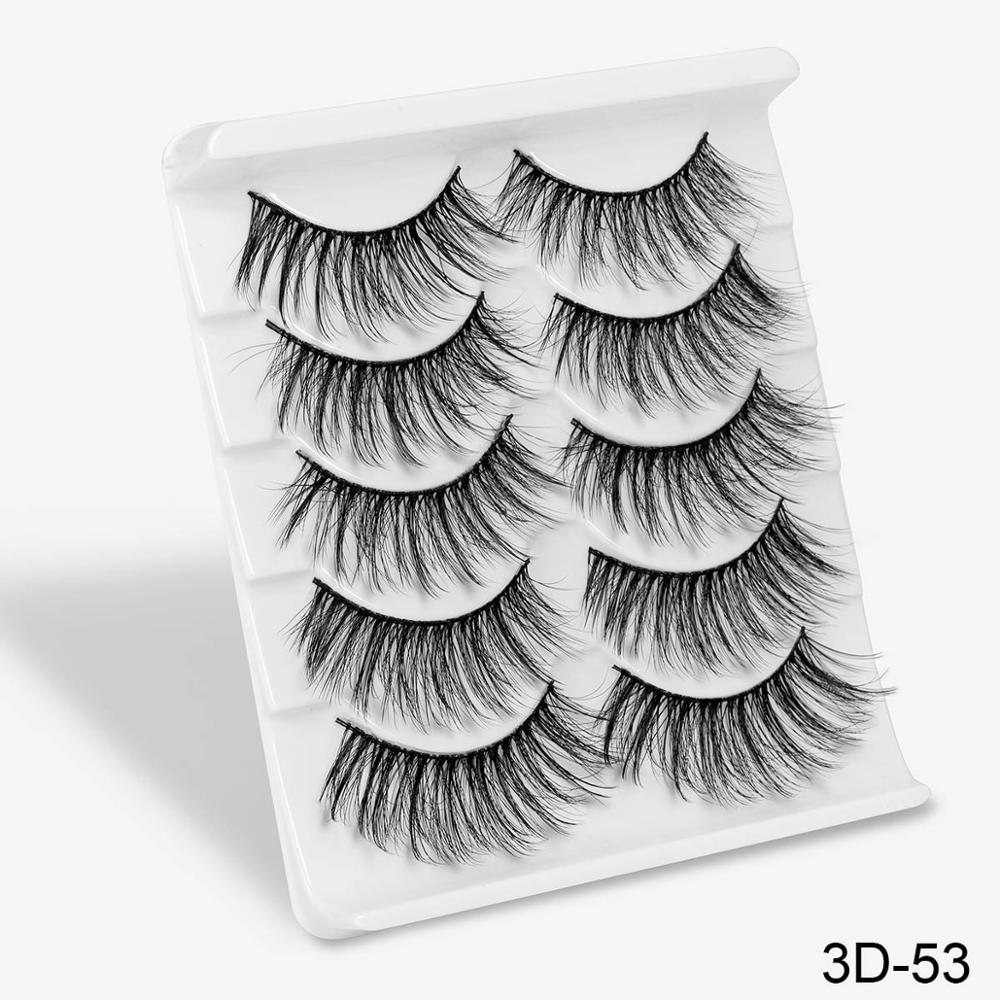 5Pairs 3D Mink Lashes False Eyelashes Natural/Thick Long Eye