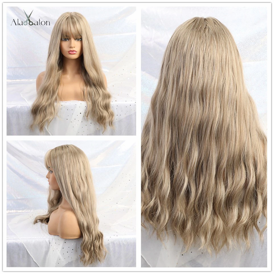 Ombre Light Ash Brown Blonde Wavy