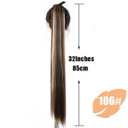 Heat-Resistant Straight Hair With Ponytail