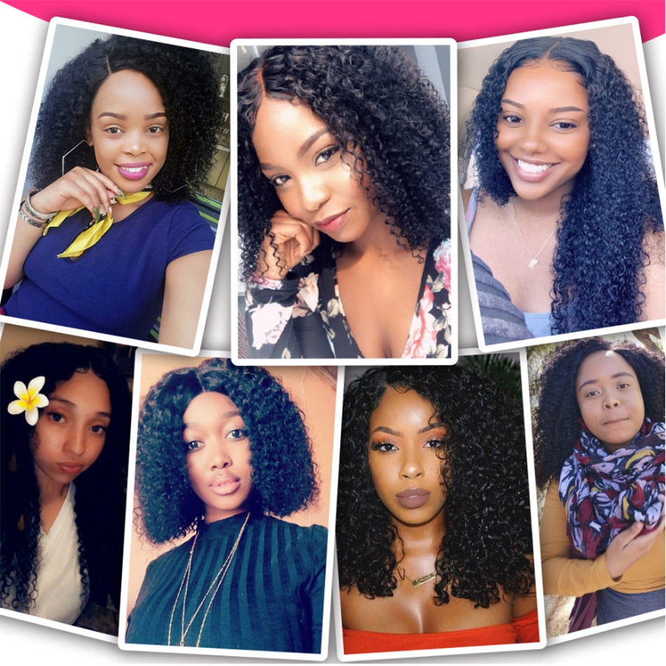 18 inches Malaysian Curly Hair With Closure Wet and Wavy Human Hair Bundles