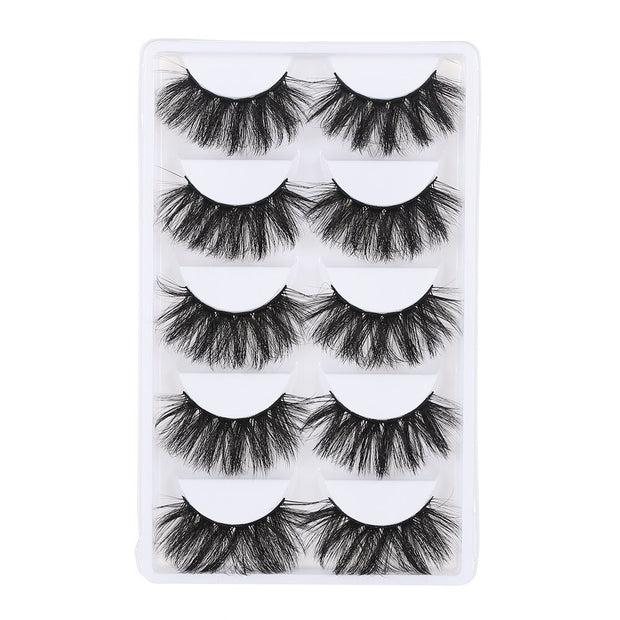 5Pairs/Set Faux Mink Hair False Eyelashes Wispy Criss