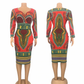 Dashiki Tribal Ethnic Fashion V-Neck Ladies