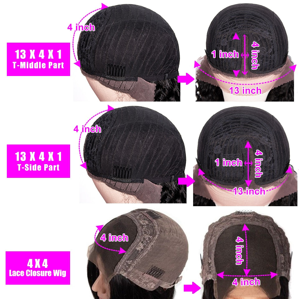 Short Bob Straight 4X4 Lace Closure Wigs PrePlucked Baby Hair