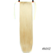 Heat-Resistant Straight Hair With Ponytail