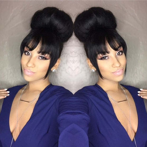 Silky Straight 360 Lace Frontal Wig Brazilian