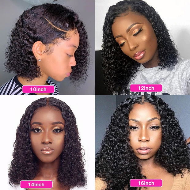 Jerry Curly 13x4 Lace Front Wig Short Bob