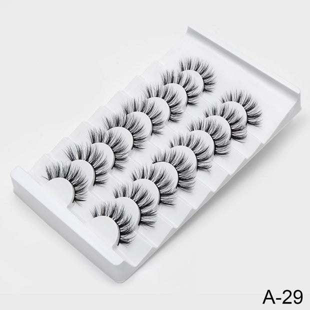 5/8 Pairs 3D Mink Lashes Natural False Eyelashes