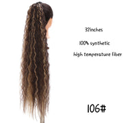 Heat-Resistant Straight Hair With Ponytail