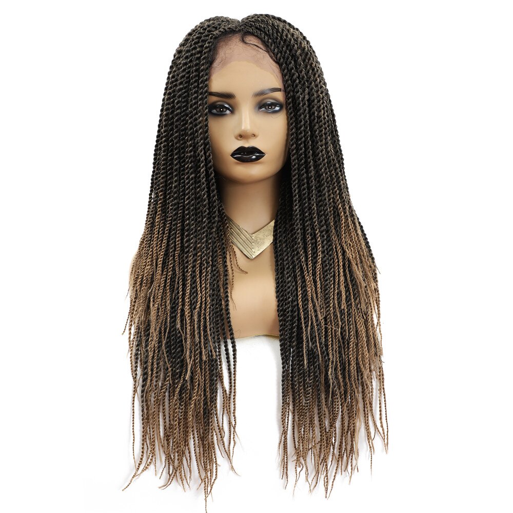 Senegalese Twist Braiding Hair Ombre Braided Wig