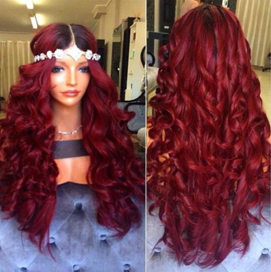 Full Lace Burgundy Human Hair Wig