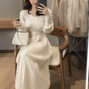 Vintage Elegant Office Sweater Dress Female