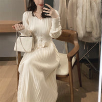 Thumbnail for Vintage Elegant Office Sweater Dress Female