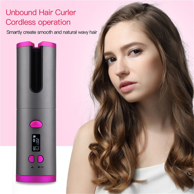 Ceramic Wireless Curling  Hair Iron  USB