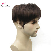 Toupee Men Wig Short Straight Hair