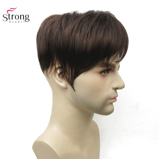 Toupee Men Wig Short Straight Hair