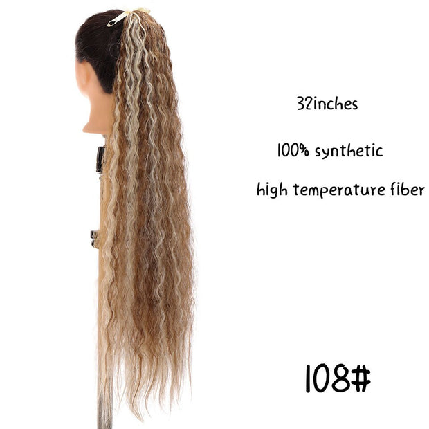 Heat-Resistant Straight Hair With Ponytail