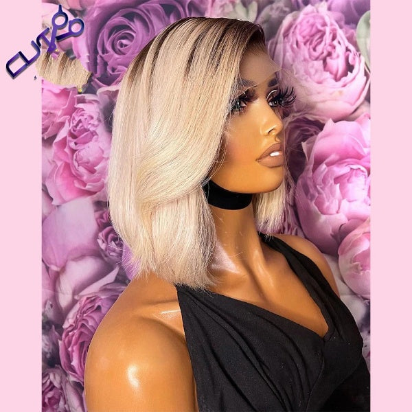 1b/613 Color Ombre Short Bob Straight Wig